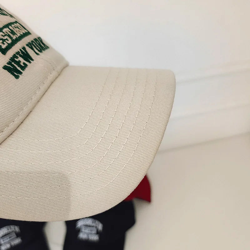 Gorra de algodón suave con letras bordadas unisex, estilo hip hop