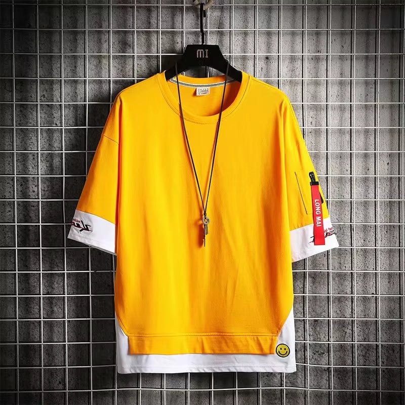 Camiseta manga corta nuevas para hombre, moda japonesa, ropa de calle Harajuku