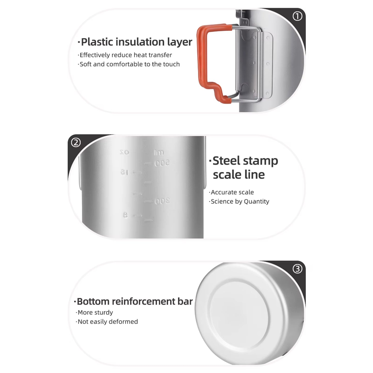 Tazas apilables para acampar y viajar