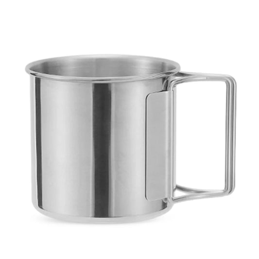 Taza de café con asa plegable, ligera, portátil, para acampar