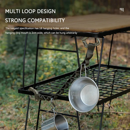 Correa de almacenamiento para suministros, cuerda colgante para acampar