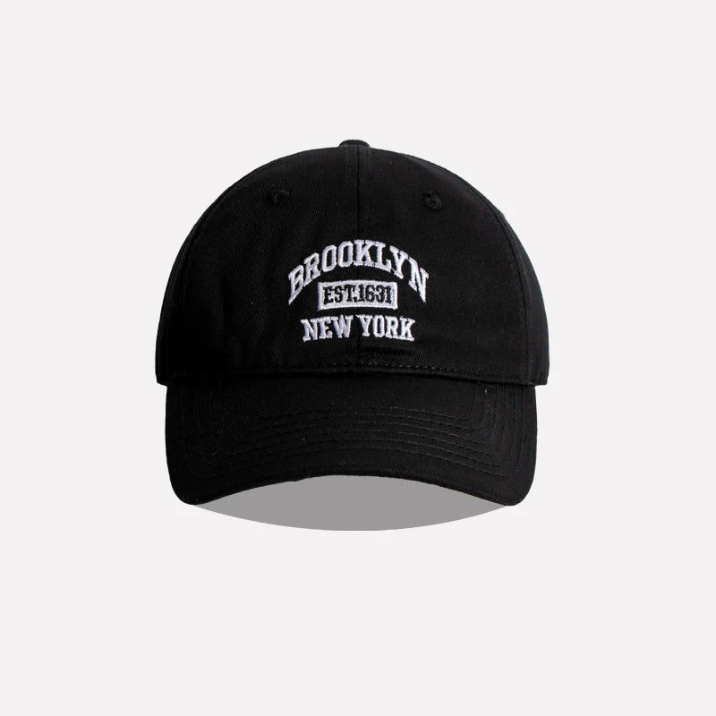 Gorra de algodón suave con letras bordadas unisex, estilo hip hop