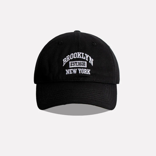 Gorra de algodón suave con letras bordadas unisex, estilo hip hop