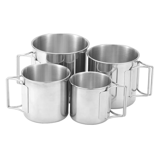 Taza de café con asa plegable, ligera, portátil, para acampar