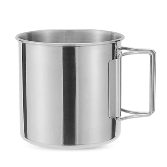 Taza de café con asa plegable, ligera, portátil, para acampar